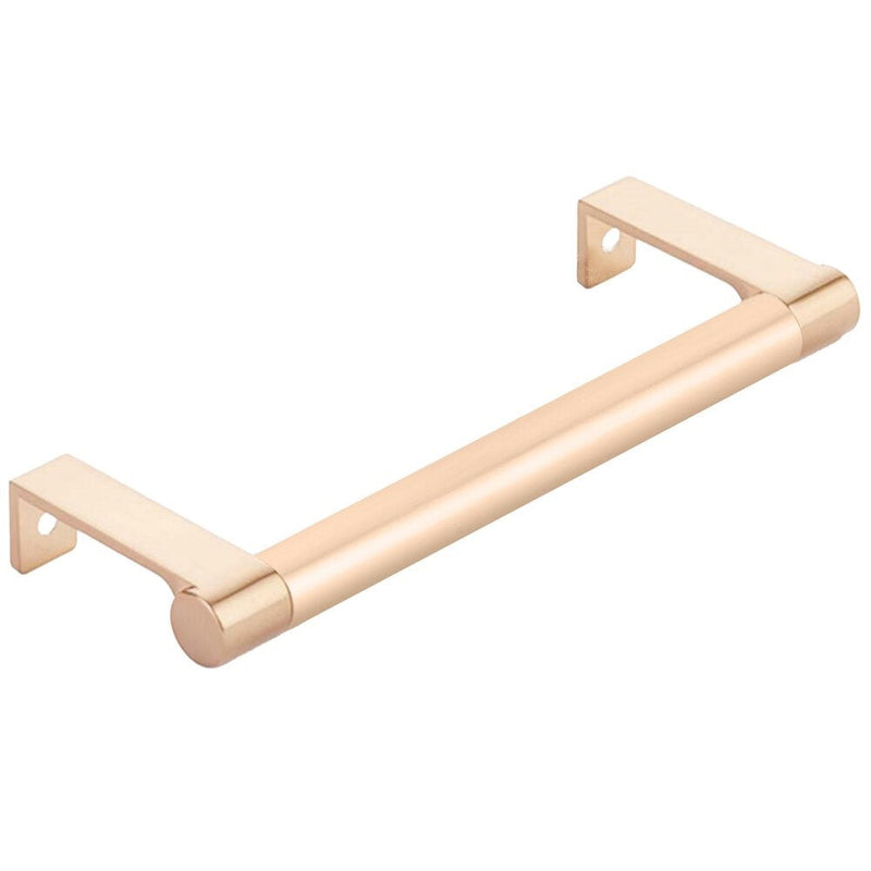 Emtek Select Round Smooth Cabinet Edge Pull, 5 1/4" C-to-C in Satin Copper finish