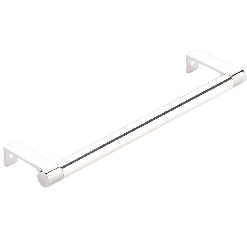 Emtek Select Round Smooth Cabinet Edge Pull, 8 1/4" C-to-C in Lifetime Polished Nickel finish