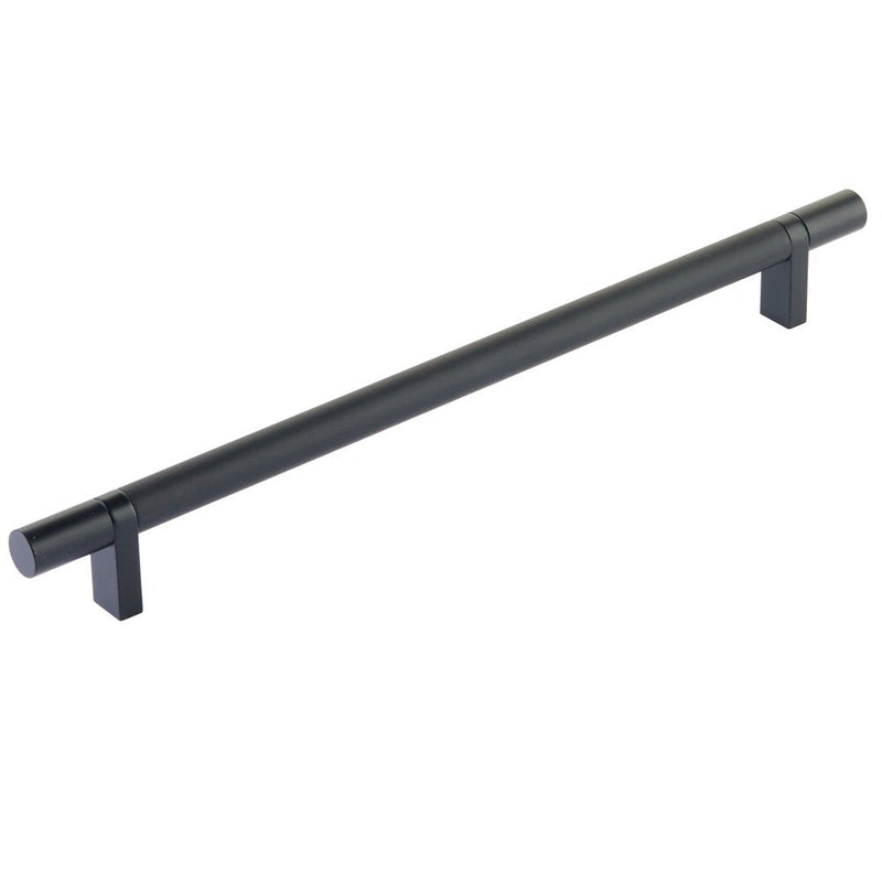 Emtek Select Smooth Cabinet Bar Pull, 10" C-to-C in Flat Black finish