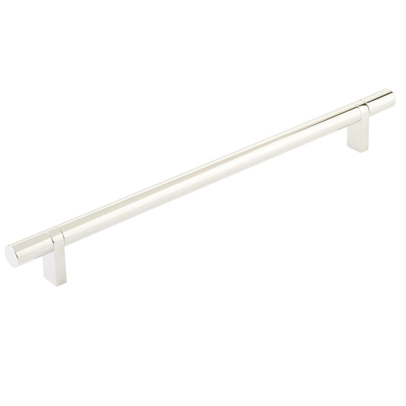 Emtek Select Smooth Cabinet Bar Pull, 10" C-to-C in Lifetime Polished Nickel finish