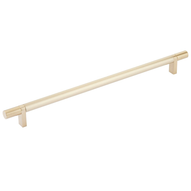 Emtek Select Smooth Cabinet Bar Pull, 12" C-to-C in Satin Brass finish