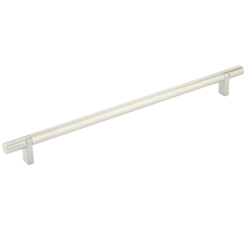 Emtek Select Smooth Cabinet Bar Pull, 12" C-to-C in Satin Nickel finish