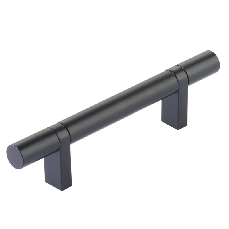 Emtek Select Smooth Cabinet Bar Pull, 3 1/2" C-to-C in Flat Black finish