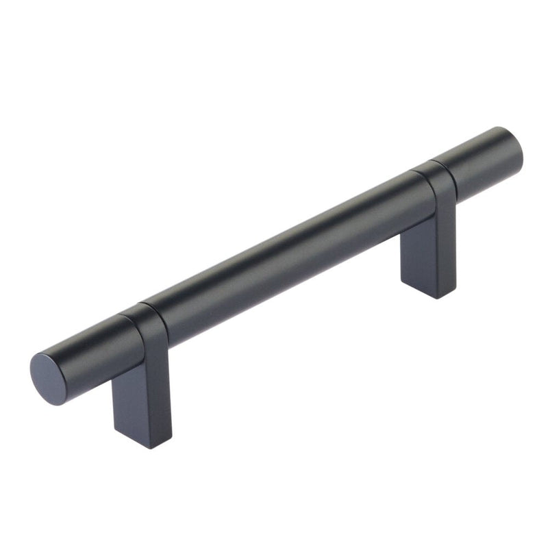 Emtek Select Smooth Cabinet Bar Pull, 4" C-to-C in Flat Black finish