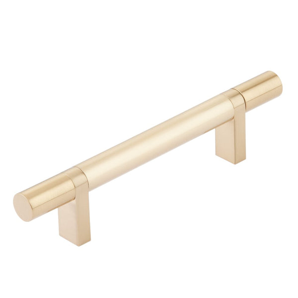 Emtek Select Smooth Cabinet Bar Pull, 4" C-to-C in Satin Brass finish