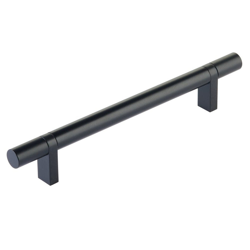 Emtek Select Smooth Cabinet Bar Pull, 6" C-to-C in Flat Black finish