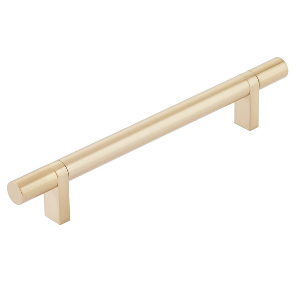 Emtek Select Smooth Cabinet Bar Pull, 6" C-to-C in Satin Brass finish