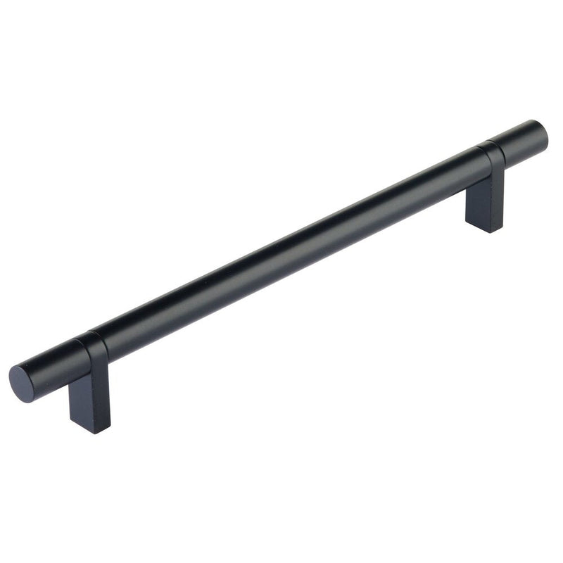 Emtek Select Smooth Cabinet Bar Pull, 8" C-to-C in Flat Black finish