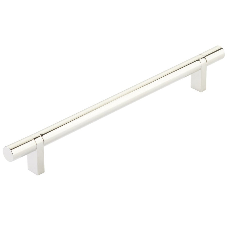 Emtek Select Smooth Cabinet Bar Pull, 8" C-to-C in Lifetime Polished Nickel finish