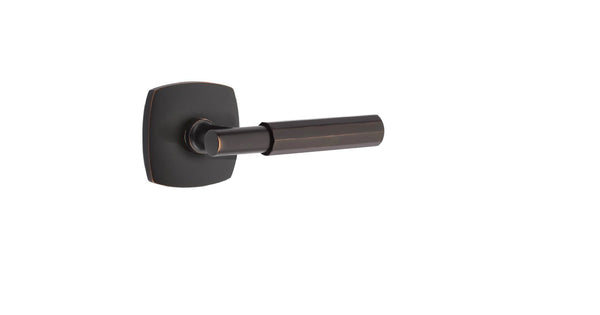 Emtek Select T-Bar Faceted Lever with Urban Modern Rosette in finish