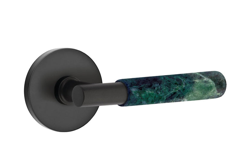 Emtek Select T-Bar Green Marble Lever with Disk Rosette in finish