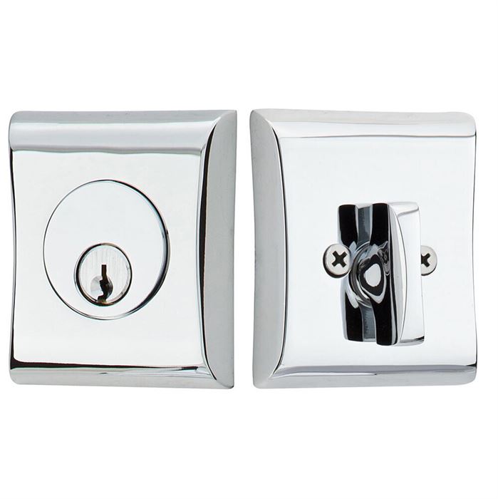 Emtek Single Cylinder Neos Keyed Deadbolt in Polished Chrome finish