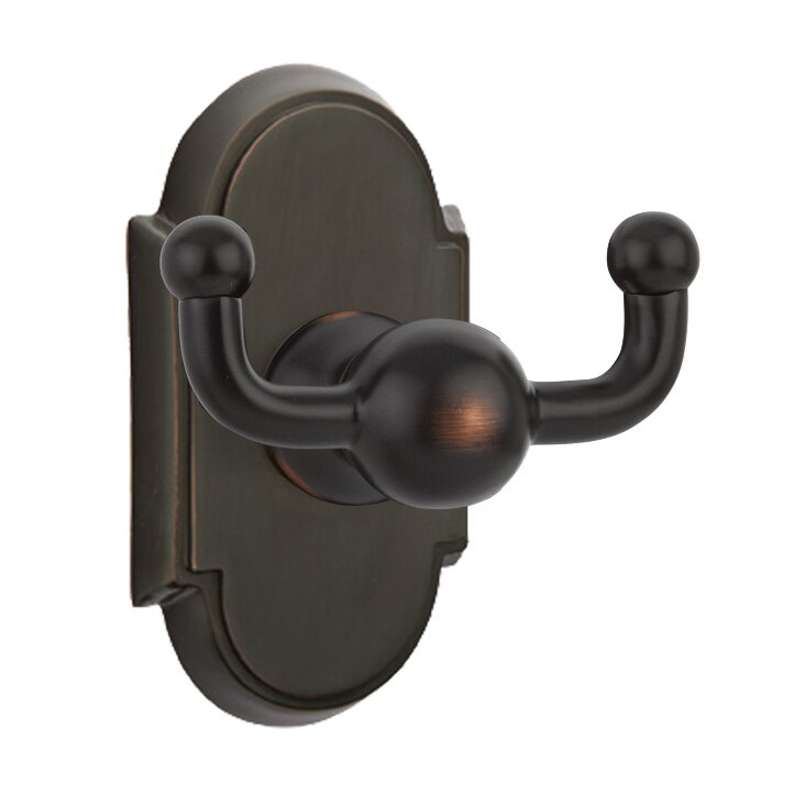 Emtek Traditional Brass Double Robe Hook With