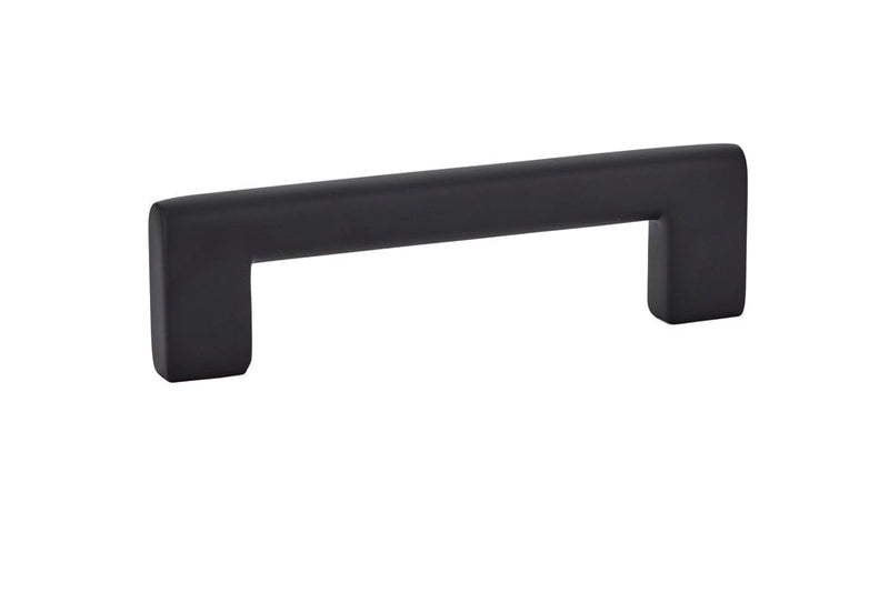 Emtek Trail Cabinet Pull, 4" Center to Center in Flat Black finish