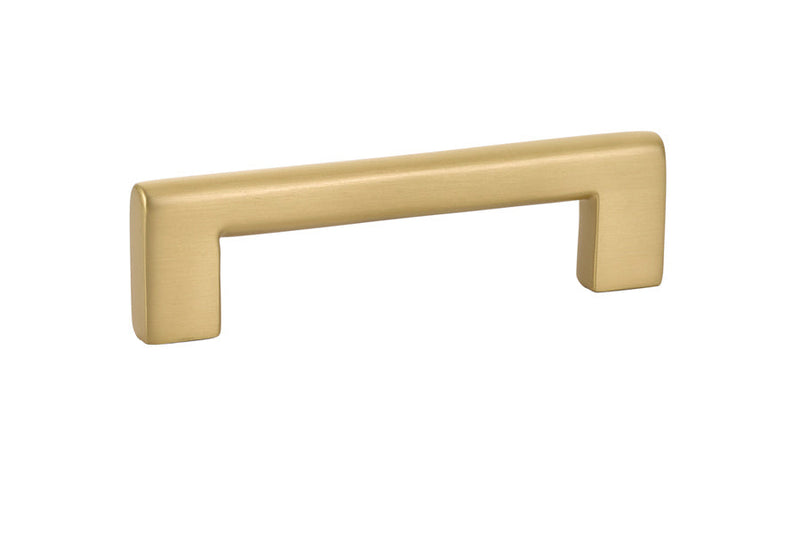 Emtek Trail Cabinet Pull, 4" Center to Center in Satin Brass finish