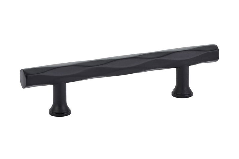 Emtek Tribeca Cabinet Pull, 3 1/2" Center to Center in Flat Black finish