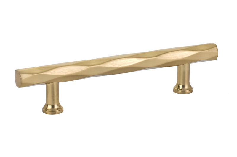 Emtek Tribeca Cabinet Pull, 4" Center to Center in Satin Brass finish