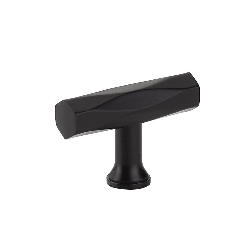 Emtek Tribeca T-Knob 2" in Flat Black finish