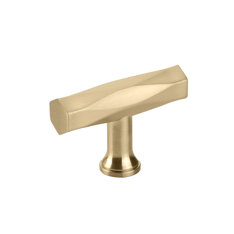 Emtek Tribeca T-Knob 2" in Satin Brass finish