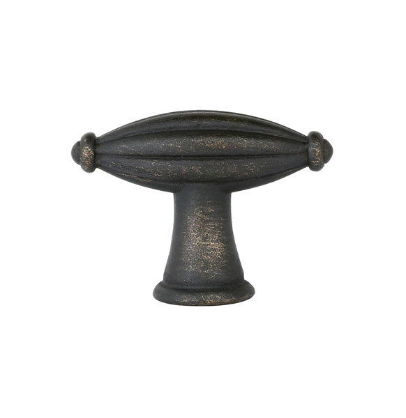 Emtek Tuscany Bronze Fluted Finger Cabinet Knob, 1 3/4" in Medium Bronze Patina finish