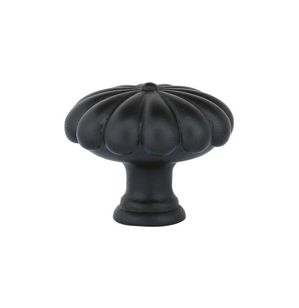 Emtek Tuscany Bronze Fluted Round Cabinet Knob, 1 1/4" in Flat Black Bronze Patina finish