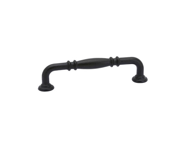 Emtek Tuscany Bronze Ribbed Cabinet Pull, 3" Center to Center in Flat Black Bronze Patina finish