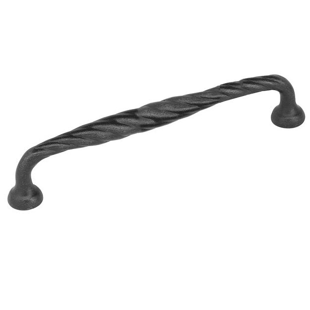 Emtek Tuscany Bronze Twist Cabinet Pull, 10" Center to Center in Flat Black Bronze Patina finish