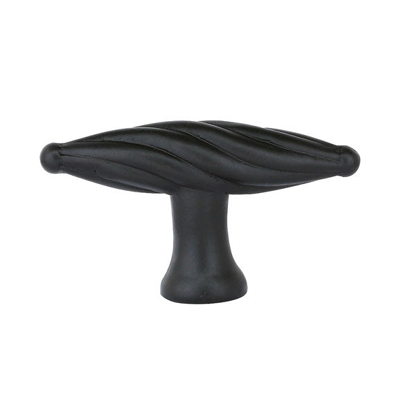 Emtek Tuscany Bronze Twist Finger Knob, 1 3/4" in Flat Black Bronze Patina finish