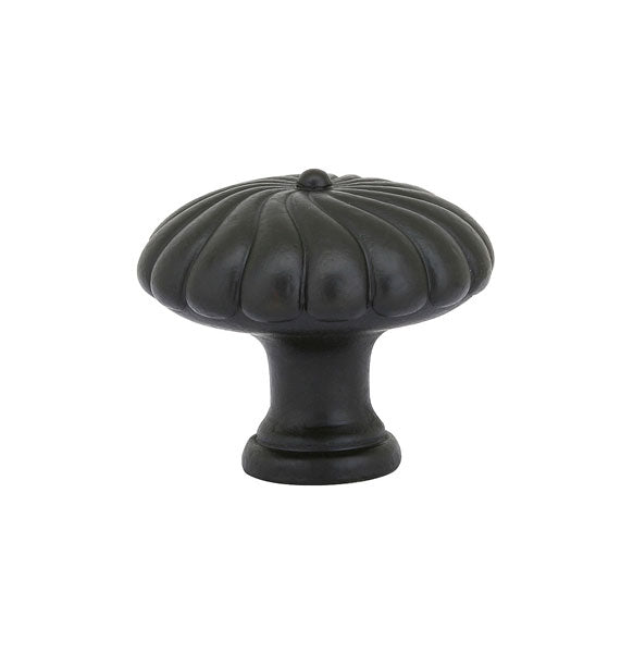 Emtek Tuscany Bronze Twist Round Cabinet Knob, 1 1/4" in Flat Black Bronze Patina finish