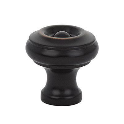 The Emtek Waverly Cabinet Knob in Oil Rubbed Bronze finish