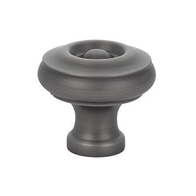 The Emtek Waverly Cabinet Knob in Pewter finish