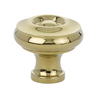 The Emtek Waverly Cabinet Knob in Unlacquered Brass finish