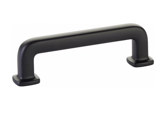 The Emtek Westridge Cabinet Pull in Flat Black finish