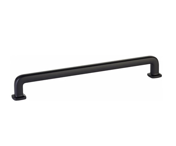 The Emtek Westridge Cabinet Pull in Flat Black finish