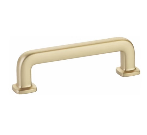 The Emtek Westridge Cabinet Pull in Satin Brass finish