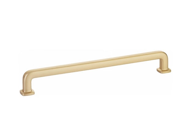 The Emtek Westridge Cabinet Pull in Satin Brass finish