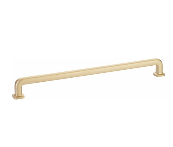 The Emtek Westridge Cabinet Pull in Satin Brass finish