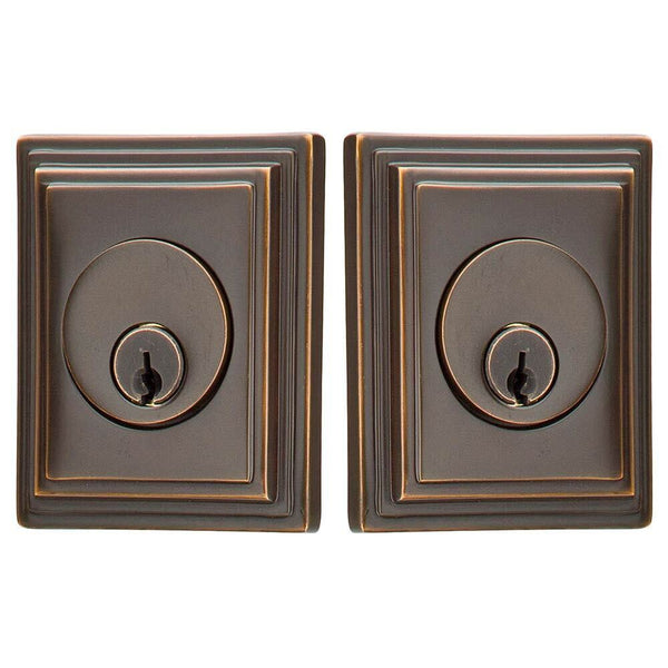 Emtek Wilshire Deadbolt, Double Cylinder in Oil Rubbed Bronze finish