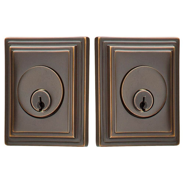 Emtek Wilshire Deadbolt, Double Cylinder in Oil Rubbed Bronze finish