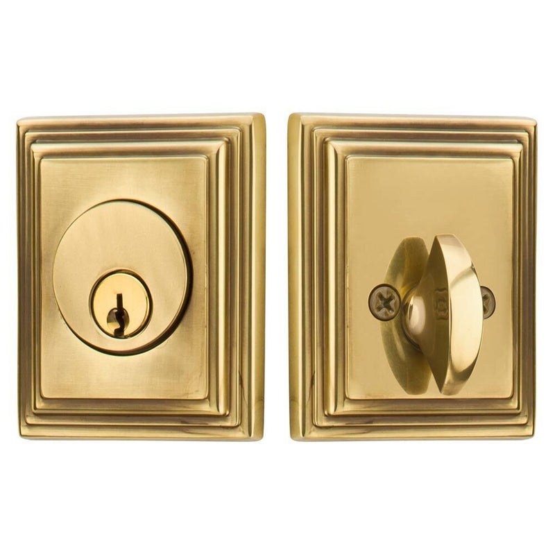 Emtek Wilshire Deadbolt, Single Cylinder in French Antique finish