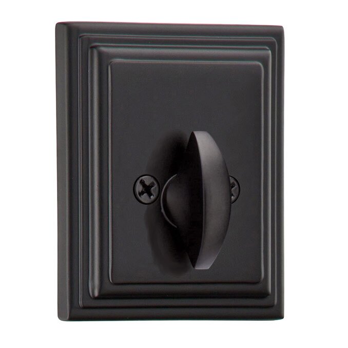 Emtek Wilshire Deadbolt, Single Sided in Flat Black finish