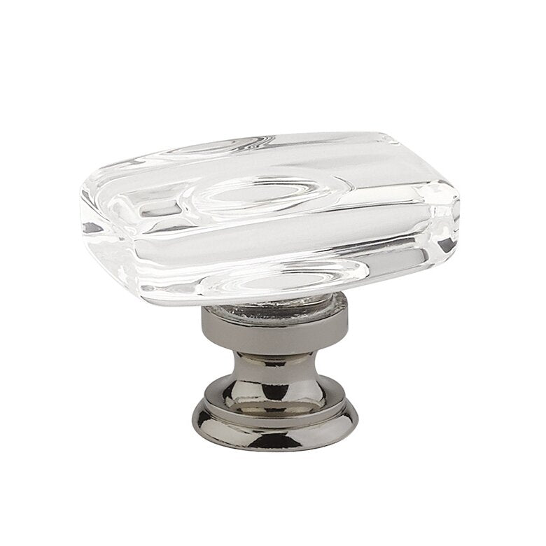 Emtek Windsor Glass Knob 1-5/8"x1-1/8" Wide (1-1/4" Projection) in Pewter finish