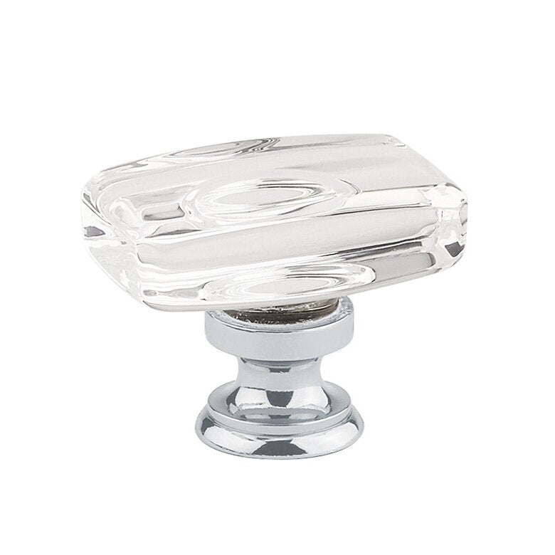 Emtek Windsor Glass Knob 1-5/8"x1-1/8" Wide (1-1/4" Projection) in Polished Chrome finish