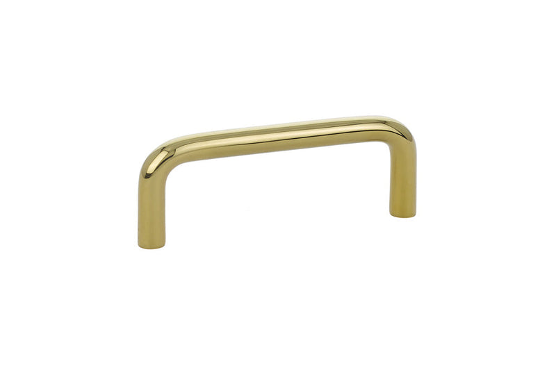 Emtek Wire Cabinet Pull, 3" Center to Center in Polished Brass finish