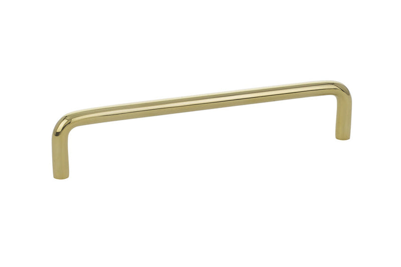 Emtek Wire Cabinet Pull, 6" Center to Center in Polished Brass finish