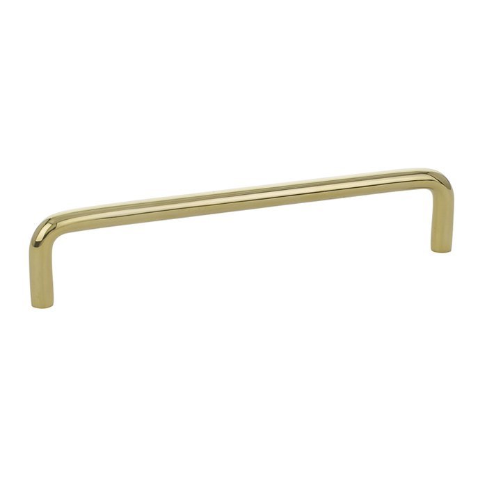 Emtek Wire Cabinet Pull, 6" Center to Center in Unlacquered Brass finish