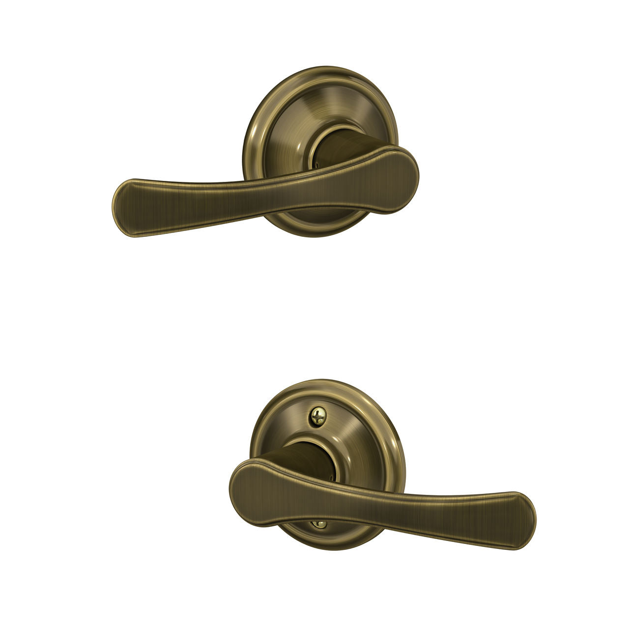 Schlage Avila Passage Lever Antique Brass