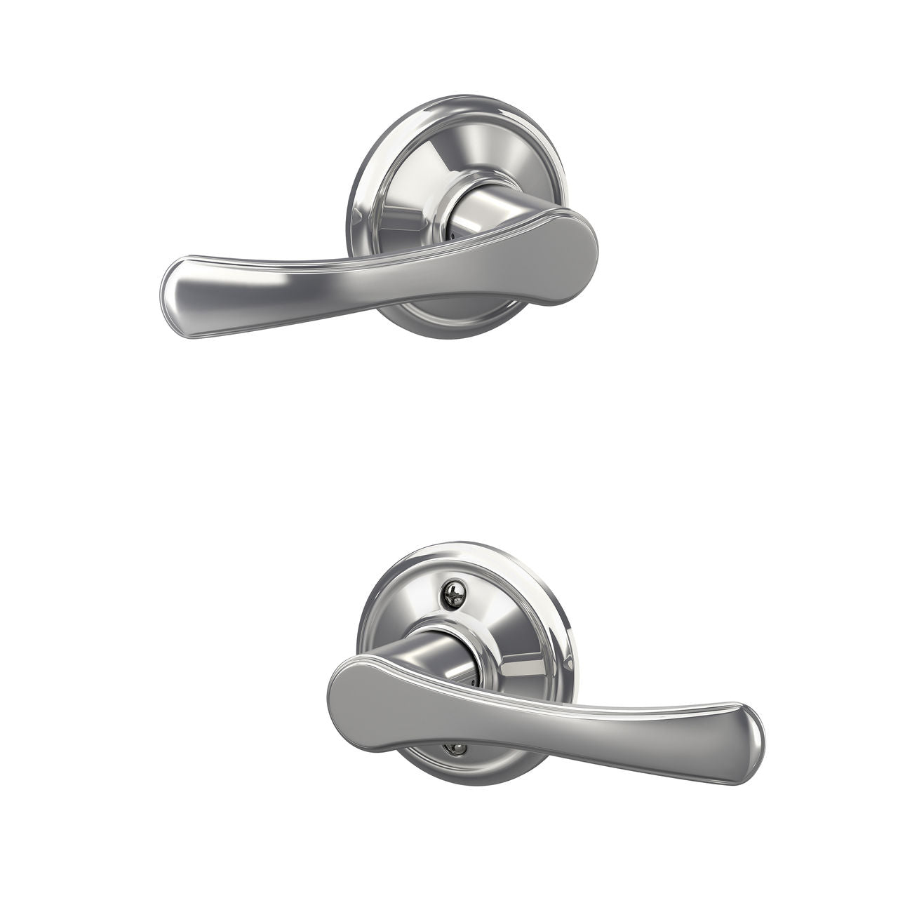 Schlage Avila Passage Lever Bright Chrome