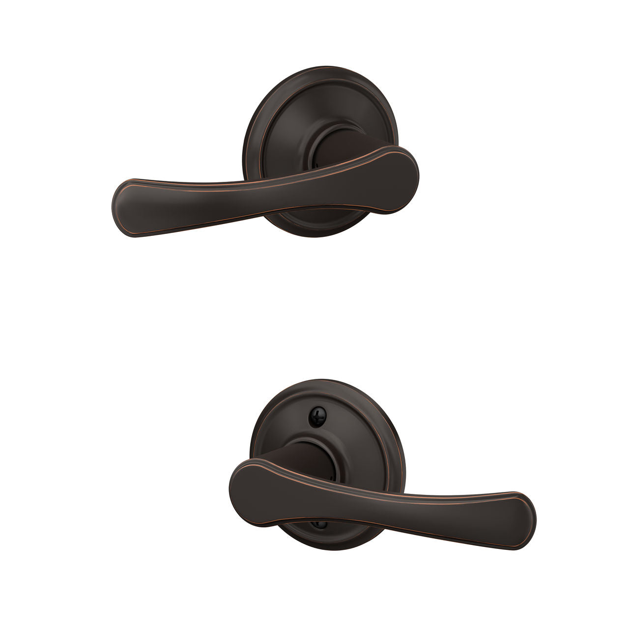 Schlage Avila Passage Lever Aged Bronze