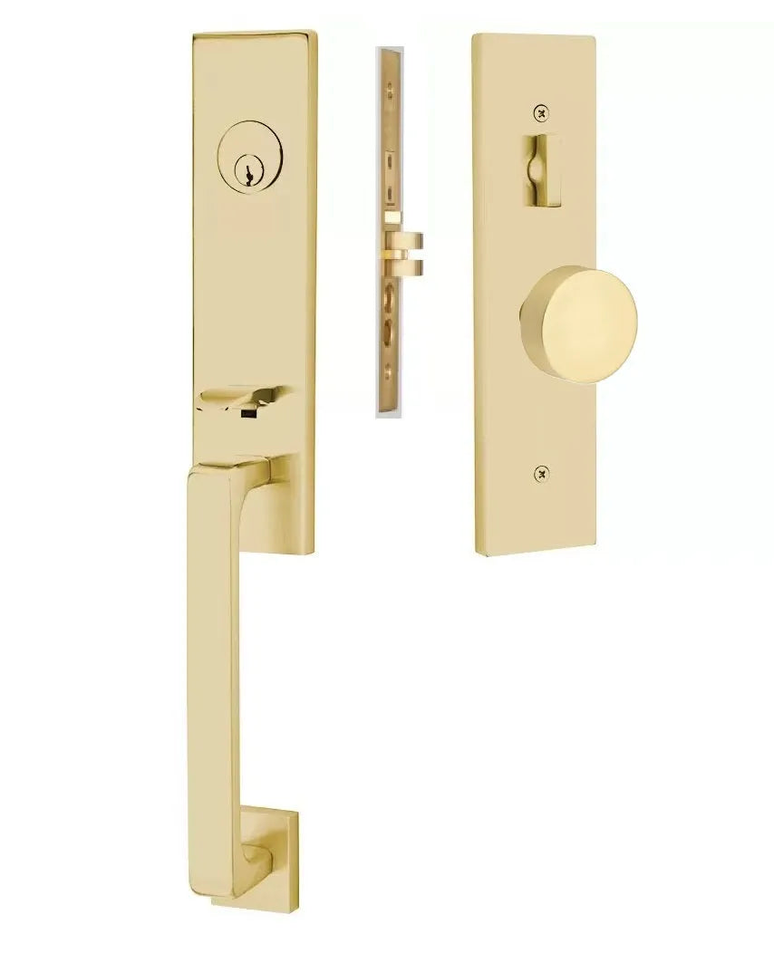 Emtek Mormont Mortise Entrance Handleset with Round Knob